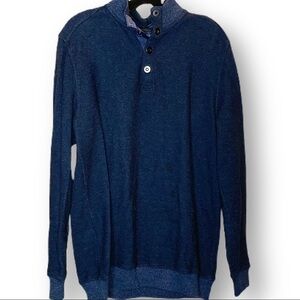 Hathaway snap front pullover sweater rib cuff men’s M